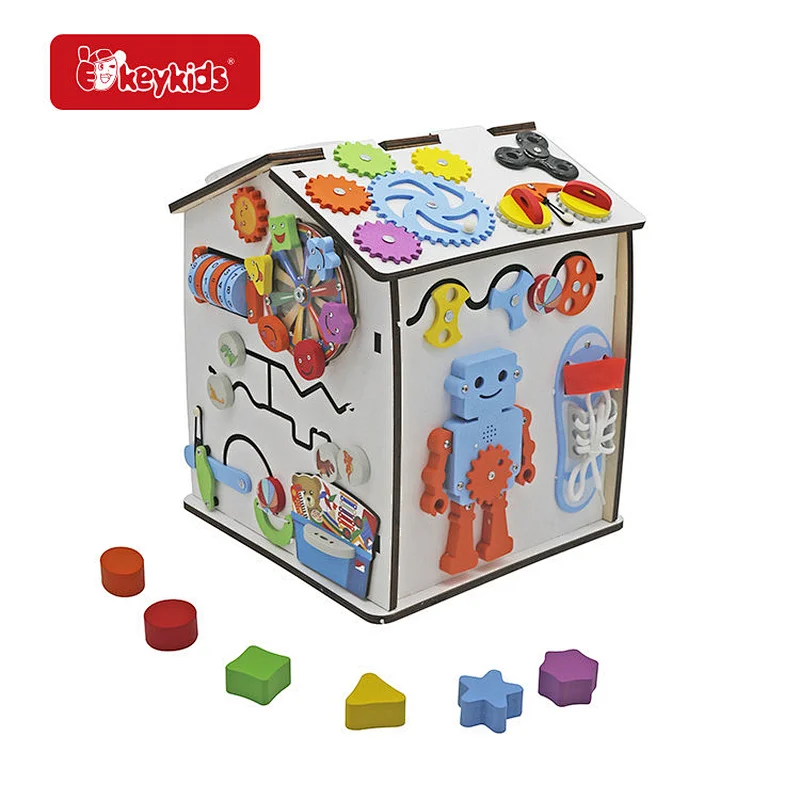 Customize Wooden Learning Toys Montessori Activity House for Kids W12D575